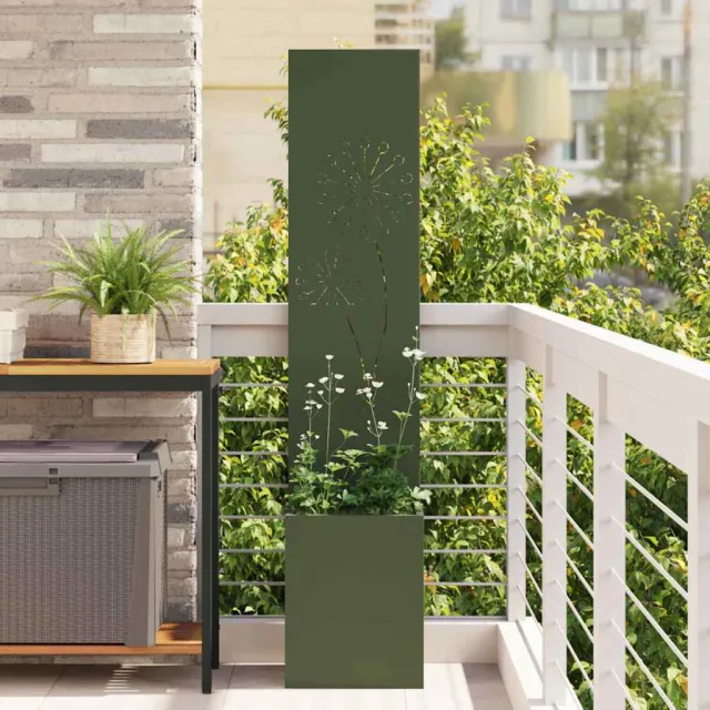 vidaXL Tuin Privacy Screen Fretwerk Olijfgroen 32 x 32 x 150 cm