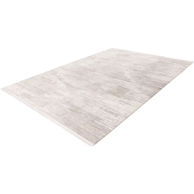 Pierre Cardin Vloerkleed - Tapijt - Design - Zilver Wit - Modern en Elegant - 100% Acryl - Korte Franjes