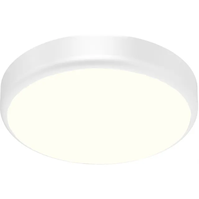 BES LED LED Plafondlamp met Sensor + Dag en Nacht Sensor - Brinton Gruna - 20W 2000lm - Natuurlijk Wit 4000K - IP54 - Opbouw - Rond - Wit