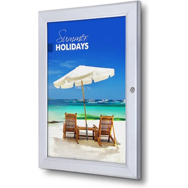 Syna Vergrendelbare Poster Case Economy A3 - Syna SCPA3 Zilver