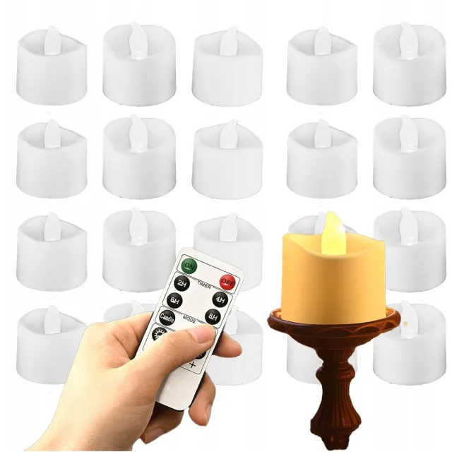 STUDIO-PAKA 20 LED Theelichtjes met Afstandsbediening en Timer - Veilige Decoratie Warm wit