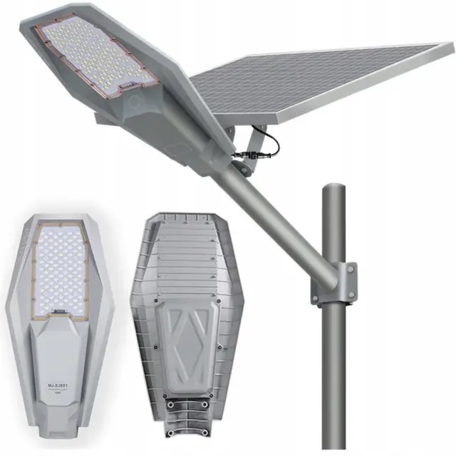 Azaris Merkloos - Straatverlichting op Zonne-energie - 1000W - Met Afstandsbediening & Schemersensor - IP66 Zwart