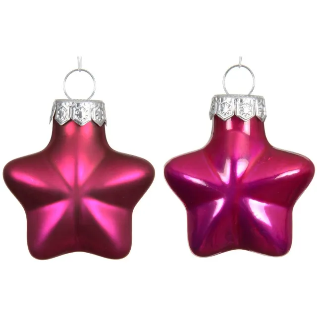 Kaemingk kersthanger ministerretjes festive pink Ø 4 cm glas 12-delig Roze