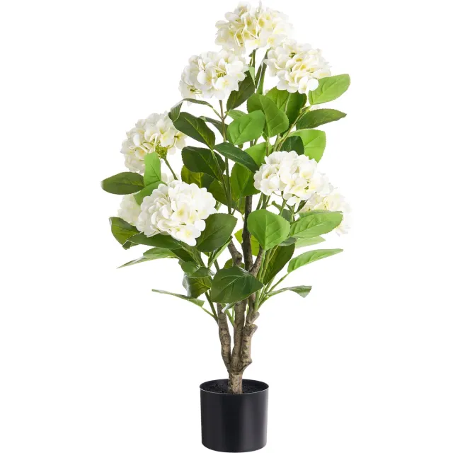 Beliani HORTENSIUM - Kunstplant in pot - Wit - 90 cm - Kunststof