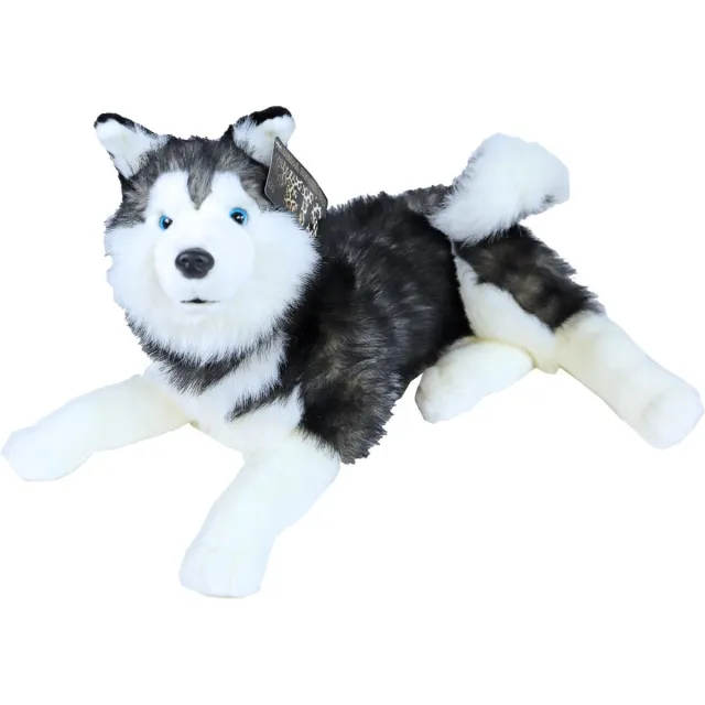Gebr. De Boon Boony Natural Decoration pluche husky 53 cm liggend Boony-Natural-D... natuurlijk