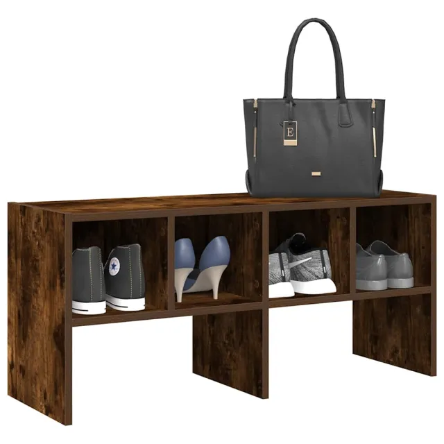 vidaXL Schoenenrek stapelbaar 89,5x30x40 cm gerookt eikenkleurig Bruin