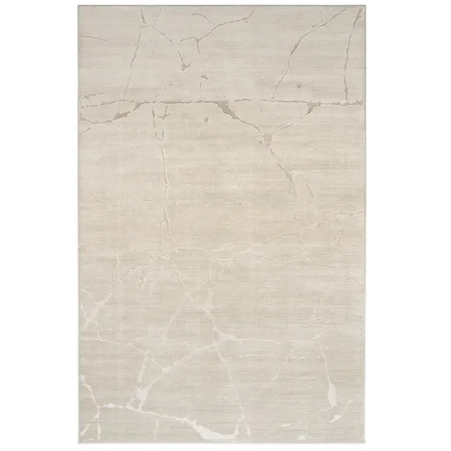 Acsento Vena Beige Vloerkleed - 240 x 340 cm - Beige - Rechthoekig - Viscose - Slaapkamer, Eetkamer, Woonkamer - Abstract - Design, Modern