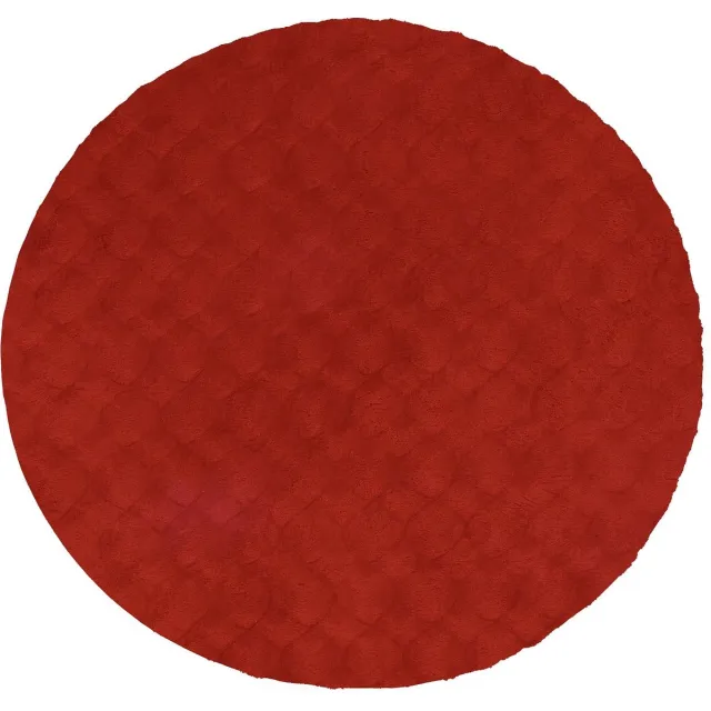 Meghan Lalee Rond vloerkleed Diamond Cut 800 rood – Ø 200 cm – 100% polyester, machinegeweven
