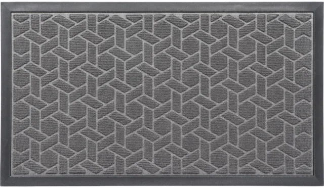 Luance Deurmat Cubique - polyester - grijs - 43 x 75 cm - deurmat binnen