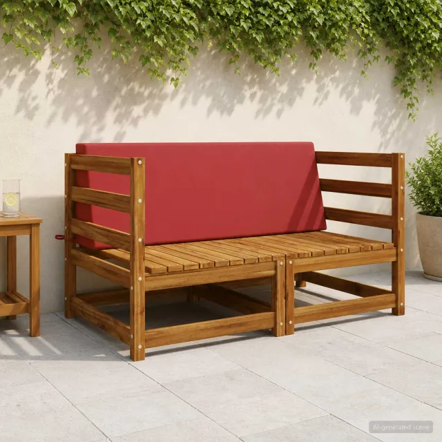 vidaXL Rugkussen SOEST 100% Polyester Wijnrood 120 x 20 x 40 cm