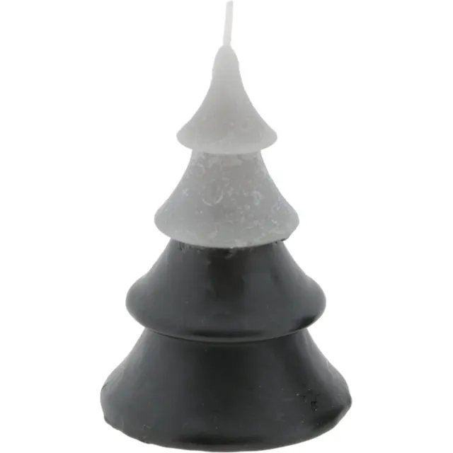 Home Society Kerstboom kaarsjes - Duo Layer - Zwart - Grijs - L - Doos 12 stuks