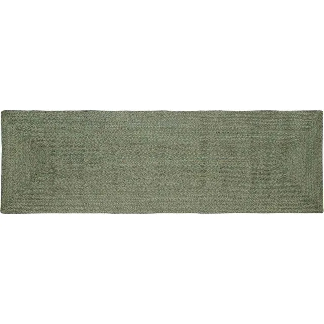 vidaXL Gebied Tapijt Olijfgroen 80 x 300 cm Jute