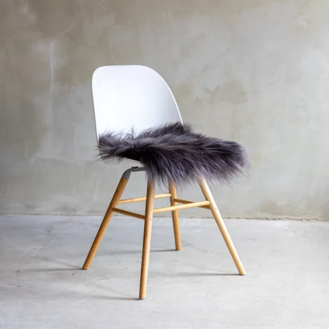 Van Buren Sinds 1861 Van Buren - Stoelkussen grijs - 100% echt schapenvacht - Chairpad van IJslands schapenvacht