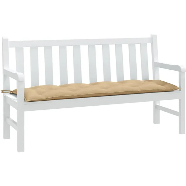 vidaXL Tuinbankkussen 150x50x7 cm stof gemêleerd beige