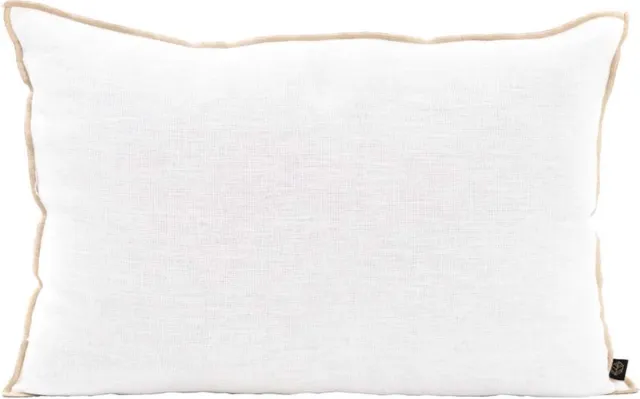 Haomy Chennai linnen kussen blanc 40x60 cm Wit