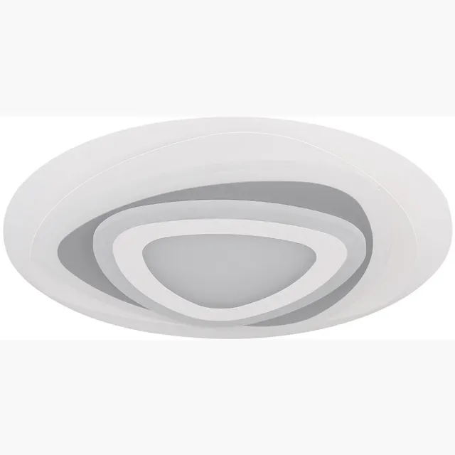 Globo Lighting LED plafondlamp afstandsbediening dimbare daglichtlamp plafond, CCT, metaal wit, 46W 3200lm 3000-6000K, DxH 50x6 cm