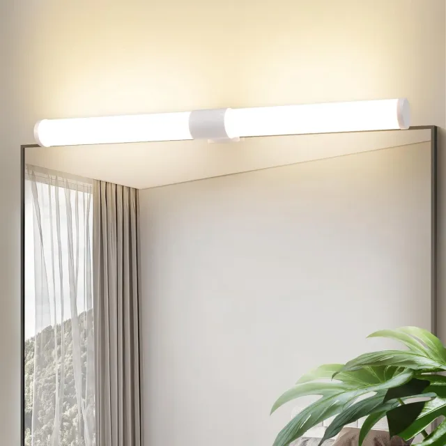 Glitzerlife Wandspots - Wandlamp voor badkamer - IP44 waterdicht - 6W 4000K neutraal wit - Polycarbonaat materiaal - Modern design - Ø40cm - Wit Wit-40cm