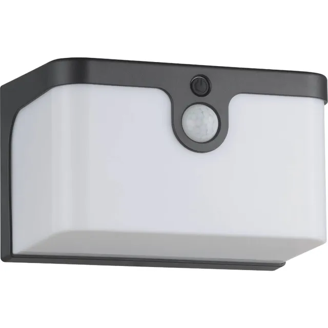Eglo Croara Solar Wandlamp Buiten - zonne-energie - LED - 15 cm - Antraciet/Wit