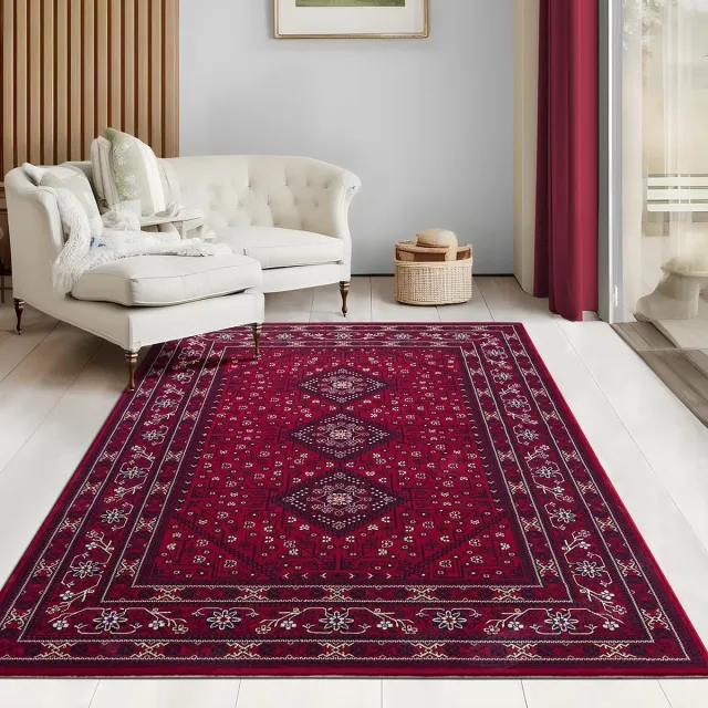 flycarpets Klassiek Rood Vloerkleed Alcon - Oosters motief - Perzisch Tapijt - Woonkamer - 240x340 cm