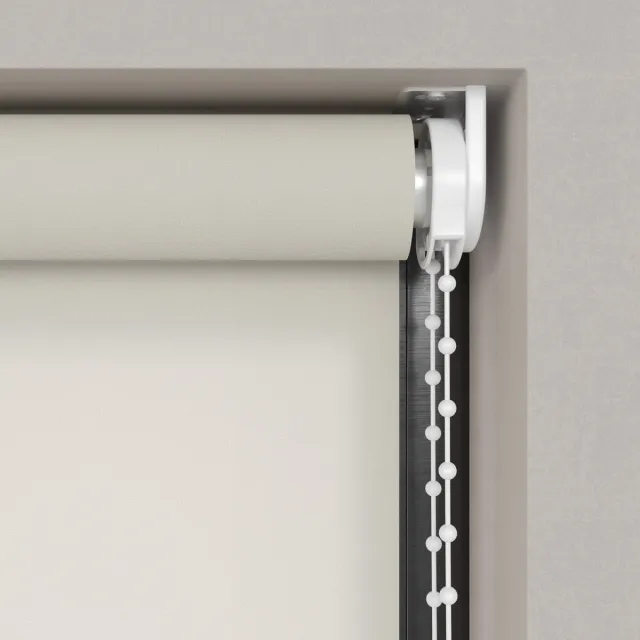 Dutchblinds Rolgordijn - lichtdoorlatend - Parel Wit - 140x275cm - Raamdecoratie op maat