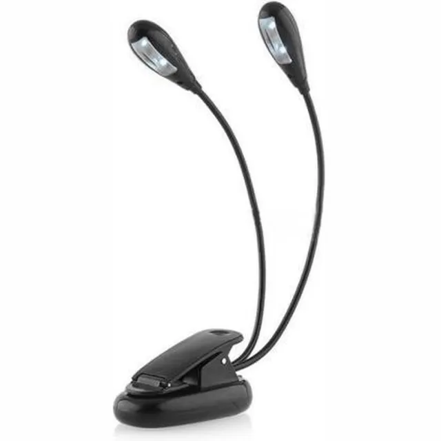 Geen informatie beschikbaar Boek Leeslampje Met Klem - Staande Boeklamp / Boekleeslamp 4X LED Zwart