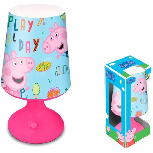 Peppa Pig Play All Day - Tafellampje - 18 cm - Multi Blauw