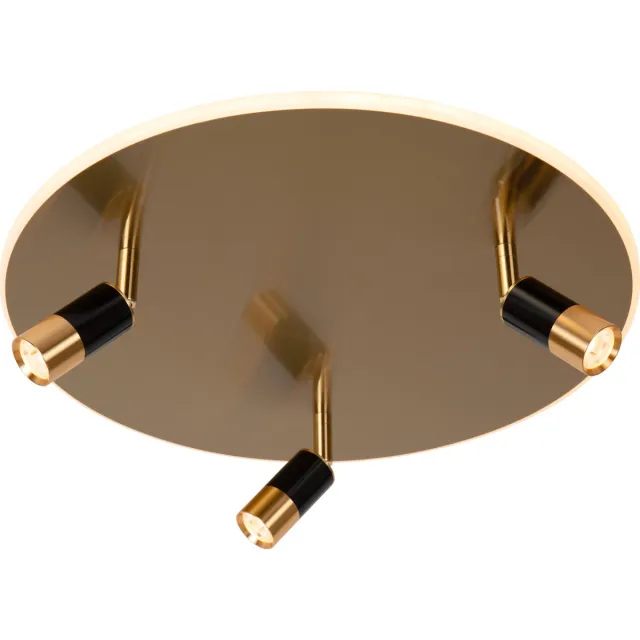 Lucide JUBEL - Plafonnière (Plafondlamp) - Ø 48 cm - LED - CCT - 2500K/3000K - Mat Goud / Messing