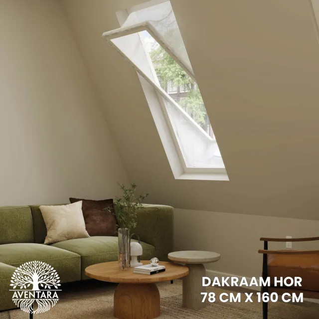 Aventara Dakraam Hor – 78 x 160 cm – Geschikt voor Velux: MK10 (GGL 13, 310, m10) Fakro/Optilight: Maatcode 13 Insect Raamhor - Insecten Plissé - Vliegenhor – Gaas - Inbouw Zonder boren Wit 78 x 160
