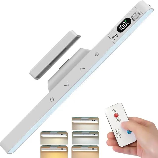 PZCC Led kastverlichting - Led leeslamp - 5 Kleuren Instelbare spiegellamp met 28 led - Magnetisch aanraaklicht - Voor kastjes dressoirs kledingkasten - Wit