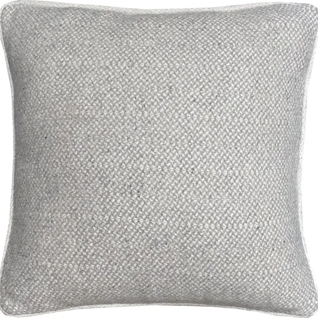 Malagoon Natural grey structure recycled wool square cushion Grijs