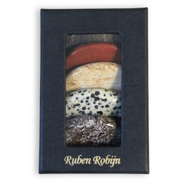 Ruben Robijn Jaspis oplegstenen massage set Bonte kleuren