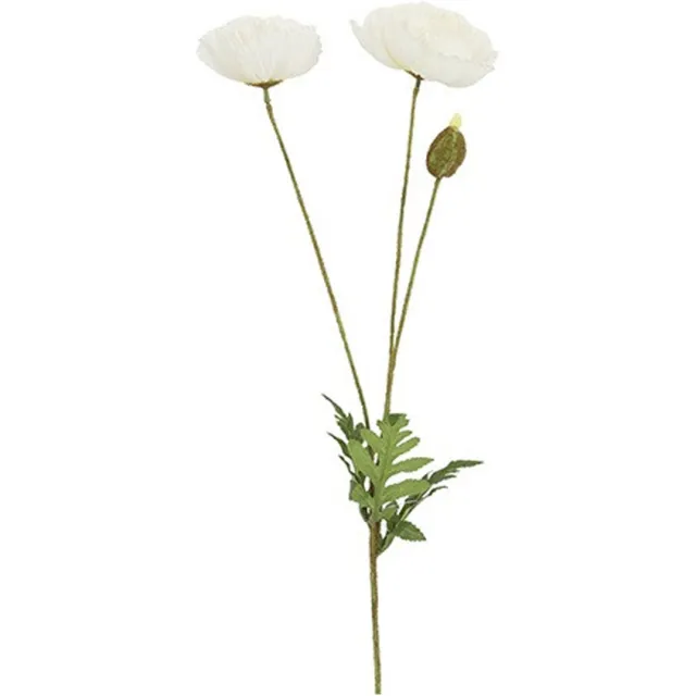 Kunstbloem Papaver Wit