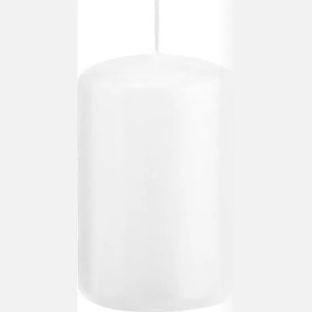 Trend Candles Cilinderkaars/stompkaars - wit - 5 x 8 cm - 18 branduren - met brandvertragende folie