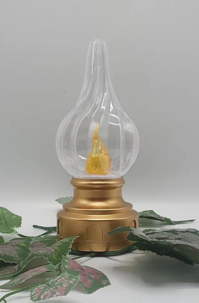 Subito Led kaars - Kadyks - Warm wit (Geel) - 1200 branduren - Inclusief batterijen - Flikkerend vlam - Grafkaars - Graflichtje - Herdenkingslicht Goud (warm wit)