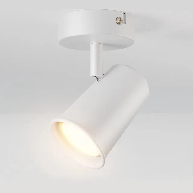 HOFTRONIC Riga Witte LED plafondlamp 1 spot – kantelbaar en draaibaar – opbouwspot Wit – GU10 Fitting - Plafondspot - IP20 - woonkamer en gang
