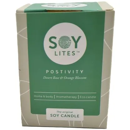 Soylites Soycandle Positivity - Desert Rose & Orange Blossom gebroken wit