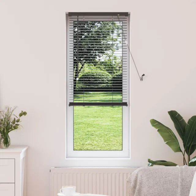 vidaXL Venetiaanse jaloezie Zilvergrijs 150 x 50 cm 25 mm PVC