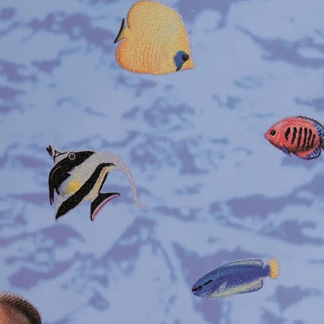 2LIF Decoratie plakfolie meubelfolie Vissen 45 cm x 2 meter zelfklevend - Decoratiefolie - Plakplastic - Raamfolie - Fishes