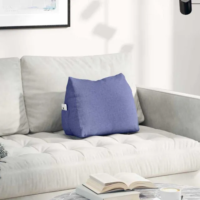 vidaXL Rugkussen Jeans Blauw 45 x 35 x 20 cm Stof