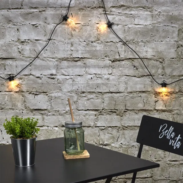 WDMT Buiten Lichtsnoer - 5 meter - Lichtslinger voor Buiten - Tuinverlichting - Waterdicht - Buitenverlichting - Lichtslinger - Buitenverlichting - Cadeau Geschenk - Cadeaupakket - Filament