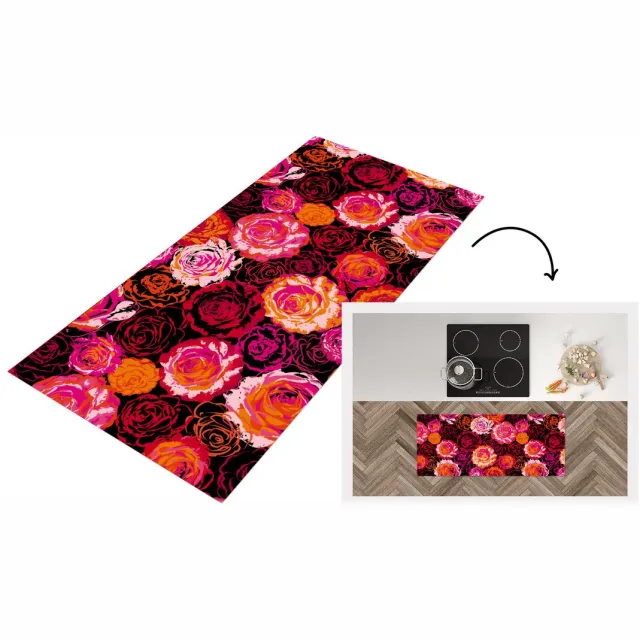 KitchenYeah Keukenloper - Loper keuken - Rozen - Patronen - Bloemen - Keukenloper vinyl