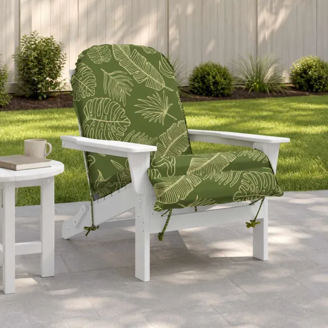 vidaXL Adirondack stoelkussen GEMERT 100% Polyester Bladontwerp Groen