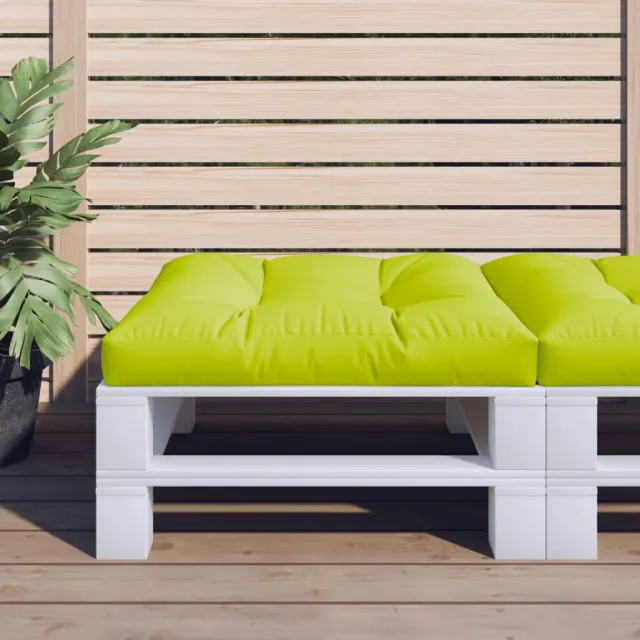 vidaXL Palletkussen 70x70x12 cm stof heldergroen groen