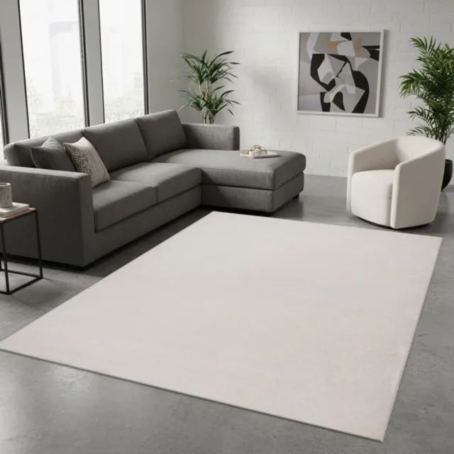 TapisTrend Designer tapijt Beige Zacht, modern effen vloerkleed van 11 mm voor de woonkamer, slaapkamer en eetkamer