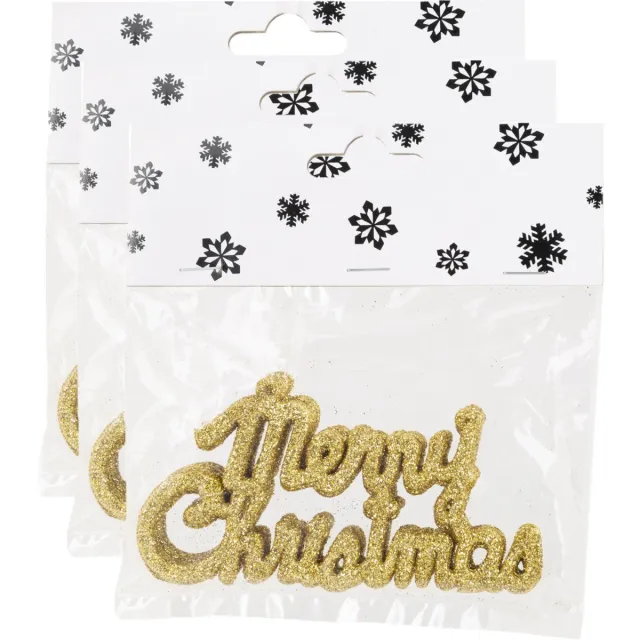 Cosy&Trendy Cosy @ Home Merry Christmas 18x kunststof kersthangers - goud - 10 cm - kerstboomversiering - feestelijk Goudkleurig
