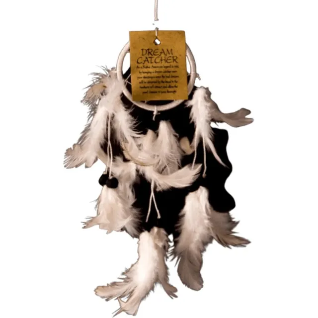 Ruben Robijn Dromenvanger - 6cm - witte veren - Dreamcatcher n.n.b