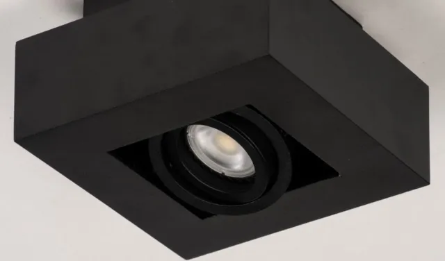 Lumidora Plafondlamp 13781 - Plafonniere - XIRAX - GU10 - Zwart - Metaal - ⌀ 14 cm