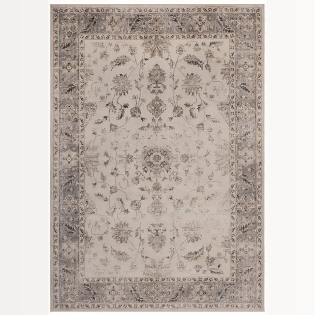 Dutch XXL Vintage Vloerkleed | Tapijt | Inka | Bloemen | Beige | 280x370 cm
