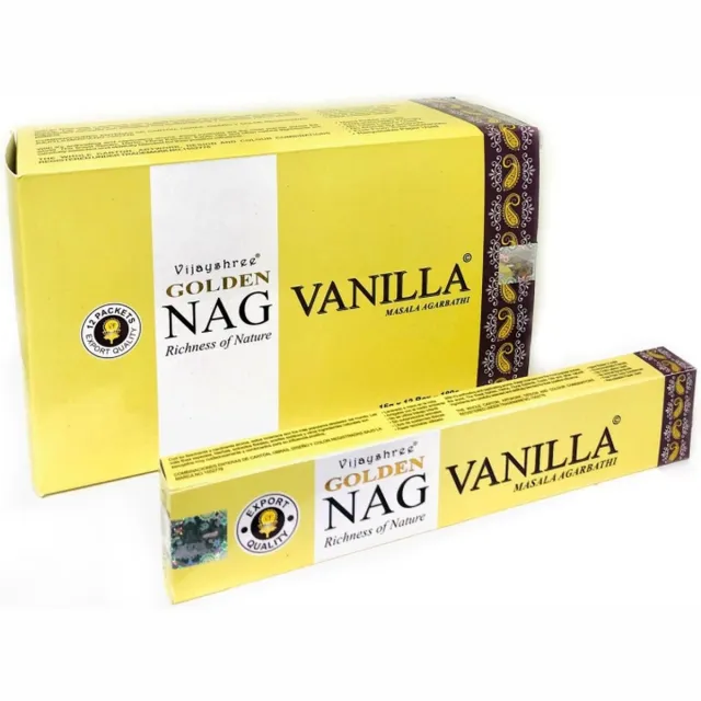 Golden Nag Vanille Wierook – 12 pakjes á 15 gram Multicolor