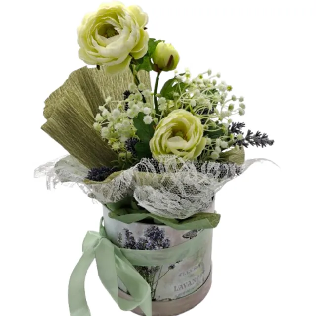 Lana's flowers & gifts Kunstbloemen Boeket – Nepbloemen Decoratie – Zijden Bloemen voor Binnen – Woondecoratie & Cadeau Wit